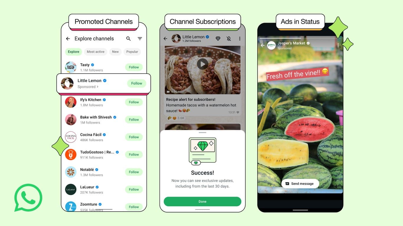 Meta Rolls Out Ads on WhatsApp Status and Channels